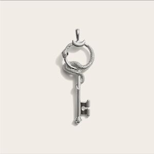 All inspired sterling silver gate of Hades Silver Snake Key Pendant